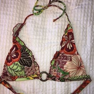 Floral bikini top